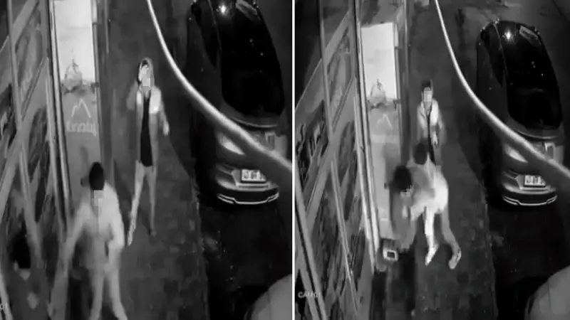 Arkadaşlarıyla şakalaşırken çarptığı camın kırılması ile iş yerinin içine düştü