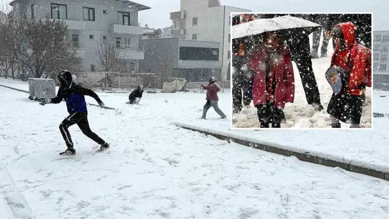 Birçok ilde kar nedeniyle eğitime bir gün ara verildi