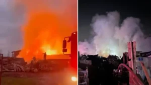 Bursa’da palet fabrikasında yangın