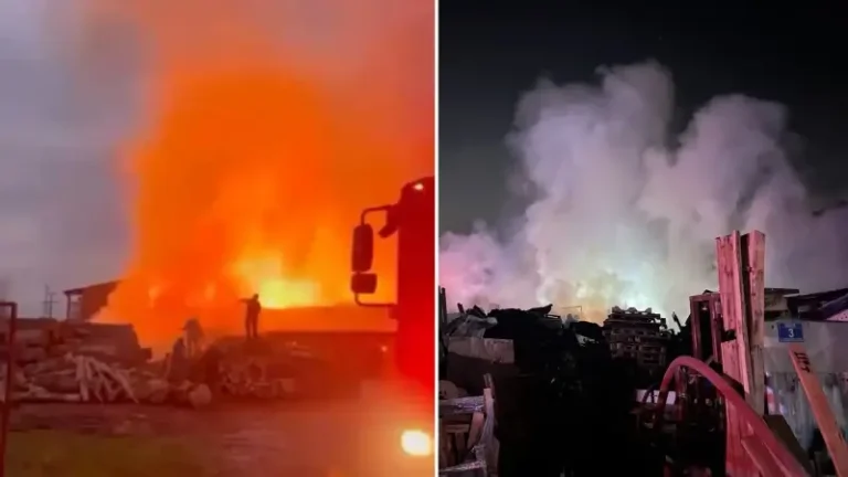 Bursa’da palet fabrikasında yangın