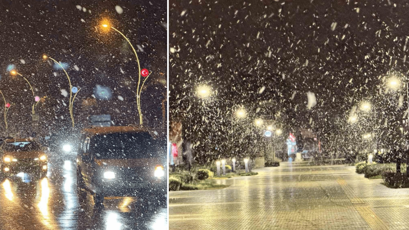 Edirne’de yoğun kar yağışı etkili oluyor