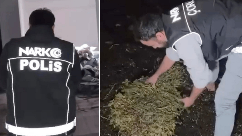 Eski fabrika binasını uyuşturucu imalathanesine çevirmiş: 130 kilo uyuşturucu ele geçirildi