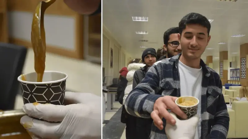 Gümüşhane’de üniversite öğrencilerine ‘herle’ ikram edildi