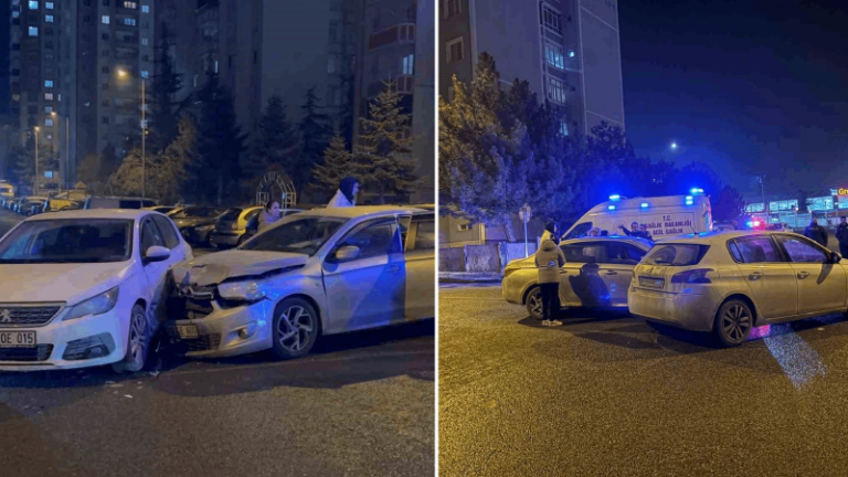 Kayseri’de iki otomobil çarpıştı: Bir kişi yaralandı
