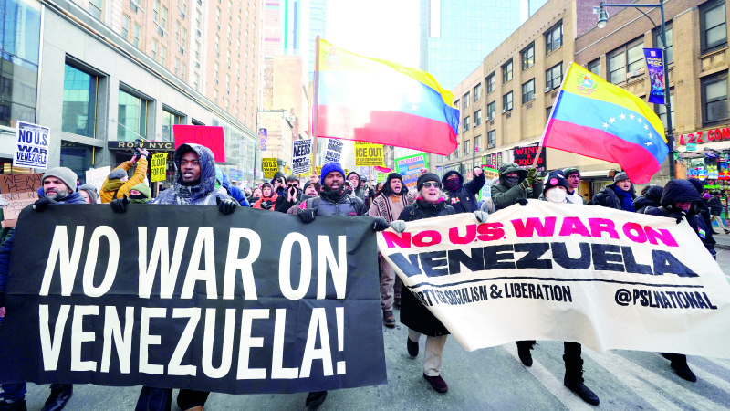 New York’ta binler Venezuela için yürüdü