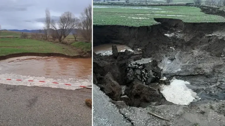 Afyonkarahisar’da dev çukur: Obruk benzeri çöküntüler oluştu