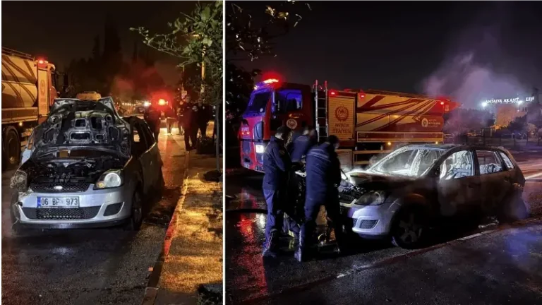 Antalya’da iki aracı ateşe veren şüpheli yakalandı
