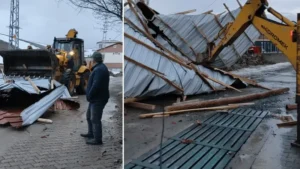 Bünyan’da şiddetli rüzgarın izleri hızla silindi