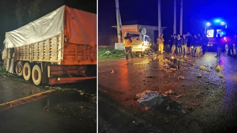 Bursa’da kamyon ile minibüs çarpıştı: İki kişi yaralandı