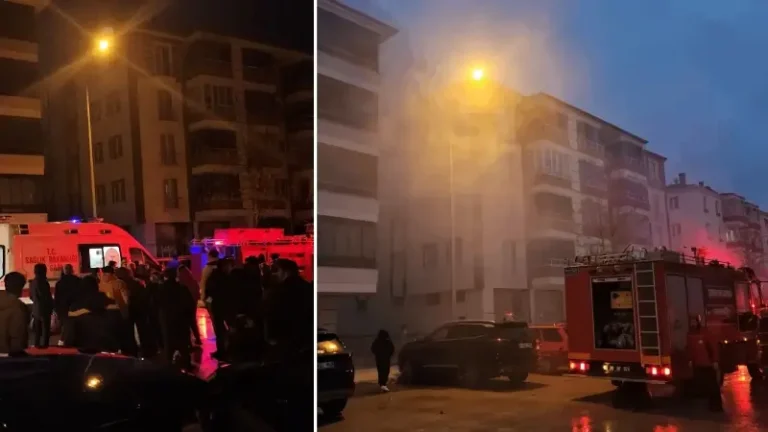 Çorum’da evde çıkan yangında dört kişi dumandan etkilendi