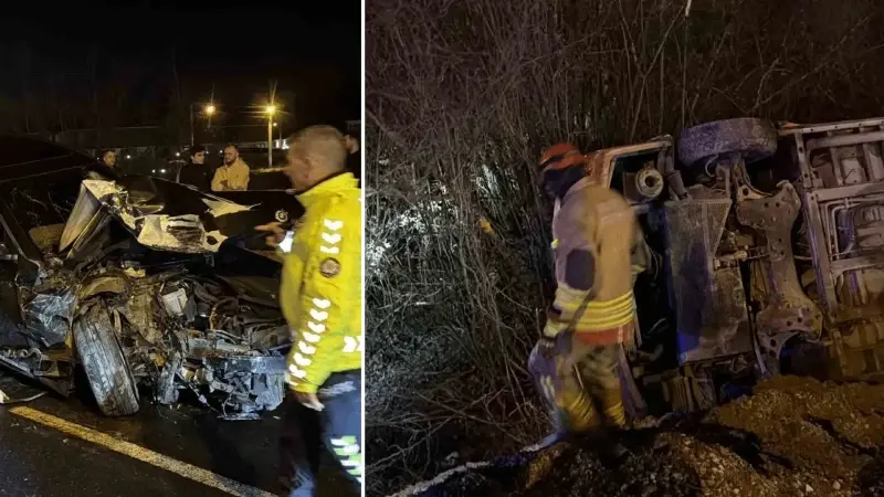 Düzce’de otomobil halk otobüsü ile çarpıştı: Yaralılar var