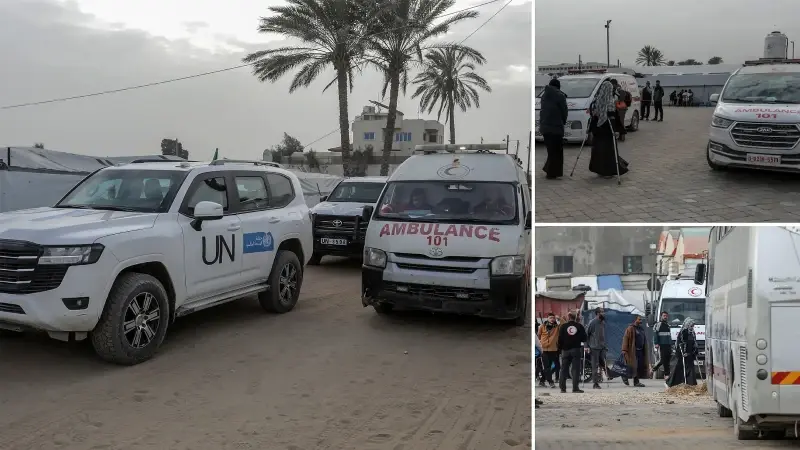 Gazze’de bir grup hasta daha Refah Sınır Kapısı’ndan tahliye edilmek üzere yola çıktı