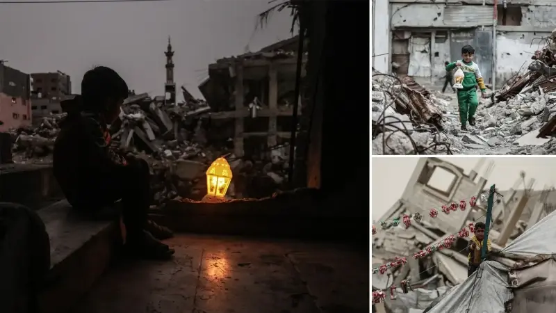 Gazze’de çocuklar Ramazan’ı enkazlar arasında karşılıyor