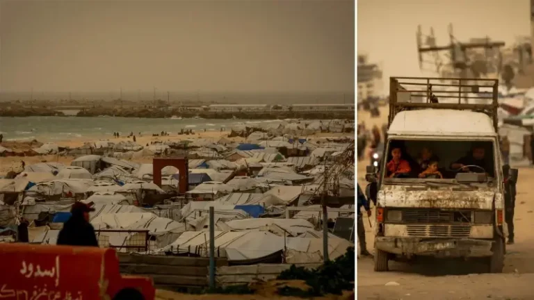 Gazze’de kum fırtınası etkili oldu