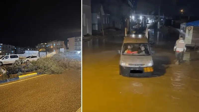 Hatay’da sağanak: Dere taştı, evi ve ahırı su bastı