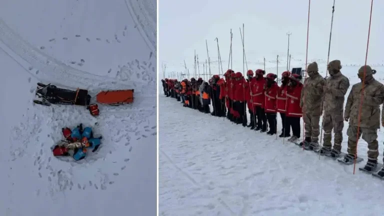 Hesarek Kayak Merkezi’nde gerçeğini aratmayan arama kurtarma tatbikatı