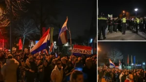 Hollanda’da sığınmacı merkezi planına karşı protesto düzenlendi