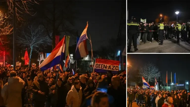 Hollanda’da sığınmacı merkezi planına karşı protesto düzenlendi