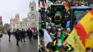 İspanyol çiftçiler AB-Mercosur anlaşmasına karşı Madrid’de traktörleriyle eylem yaptı