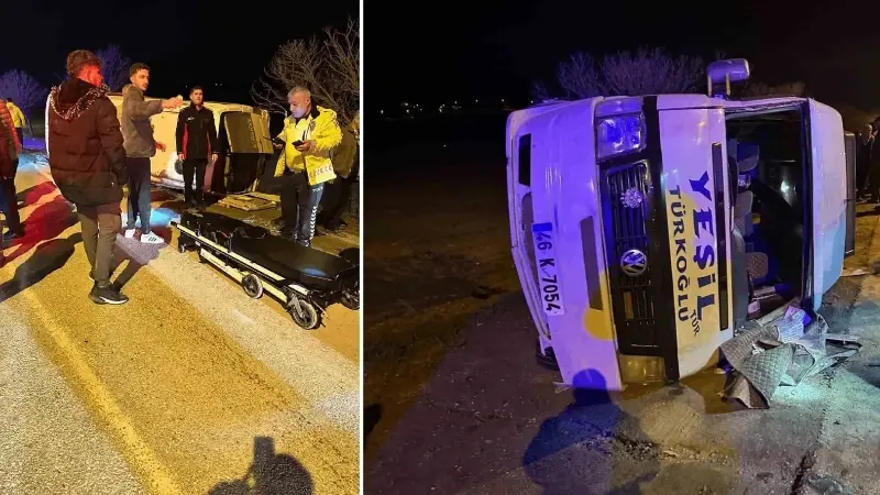 Kahramanmaraş’ta minibüs kazası: 10 yaralı