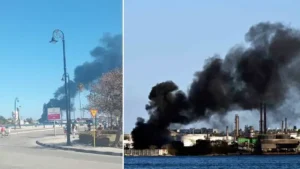 Küba’nın en büyük ikinci petrol rafinerisinde yangın