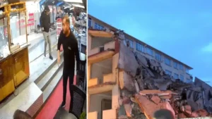 Küçükçekmece’de kontrollü yıkılan bina, yanındaki apartmana devrildi: Çevredekiler panikle kaçtı