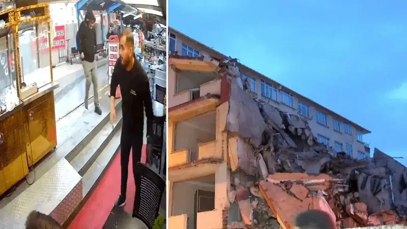 Küçükçekmece’de kontrollü yıkılan bina, yanındaki apartmana devrildi: Çevredekiler panikle kaçtı