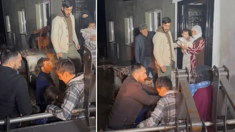 Manisa’da selde mahsur kalan 11 kişilik aile kurtarıldı