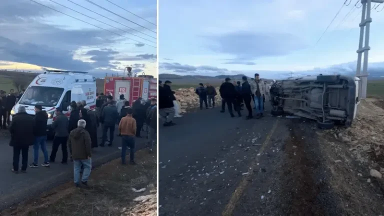 Mardin’de iki araç kafa kafaya çarpıştı: Dört kişi yaralandı