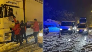 Muş-Bingöl kara yolunda mahsur kalan 40 araçtaki yaklaşık 80 kişi kurtarıldı