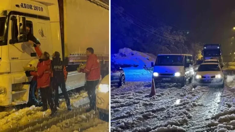 Muş-Bingöl kara yolunda mahsur kalan 40 araçtaki yaklaşık 80 kişi kurtarıldı