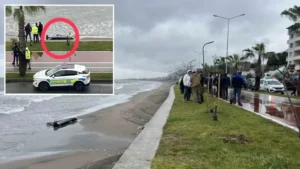 Ordu sahilinde ilginç görüntü: Karaya vuran cismi gören telefona sarıldı