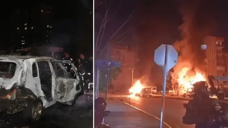 Tartıştığı kız arkadaşı ile annesinin araçlarını kundakladı