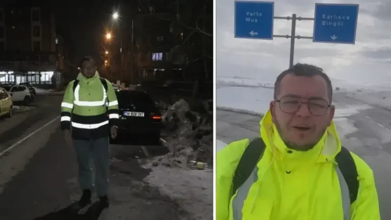 Umreye gitmek için yaya olarak yola çıktı: 6’ncı günde Bingöl’e ulaştı