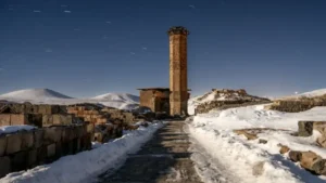 UNESCO Dünya Miras Listesi’ndeki tarihi Ani Ören Yeri’nde kış