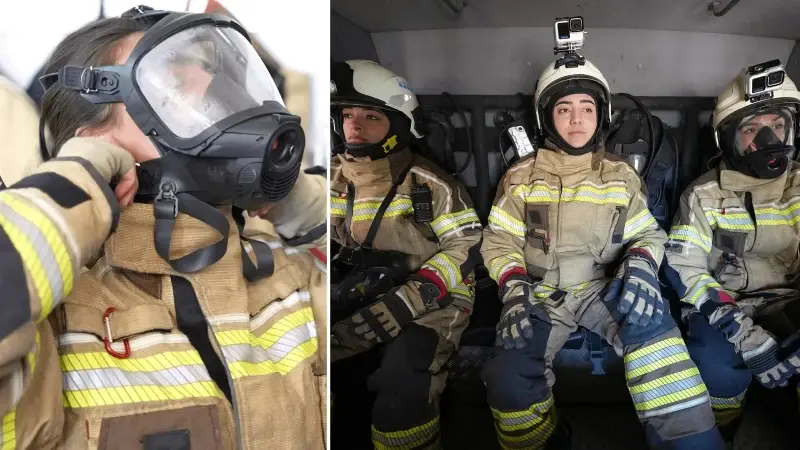 10 kadın şehrin yeni kahramanları oldu: Kaskı çıkarınca görenler inanamıyor