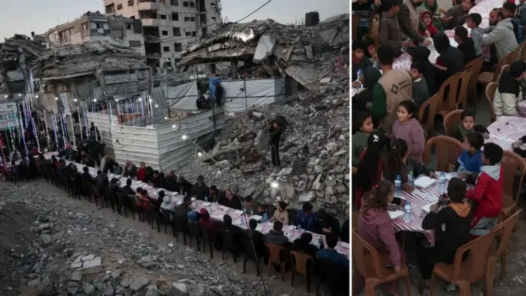 Gazze’de toplu iftar programı düzenlendi