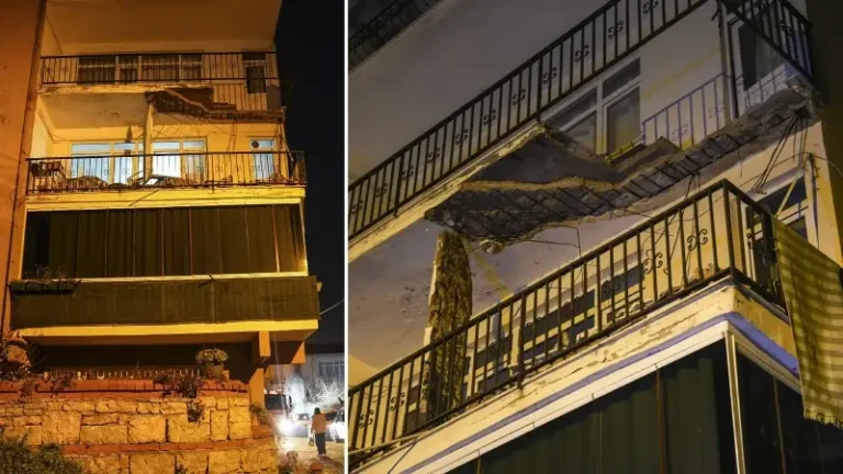 İstanbul’da korkutan olay: Evin balkonu çöktü! 8 daire boşaltıldı