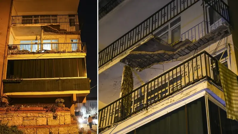 İstanbul’da korkutan olay: Evin balkonu çöktü! 8 daire boşaltıldı