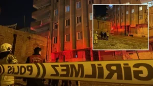 Kolonlarından ses geldi: 8 katlı bina boşaltıldı