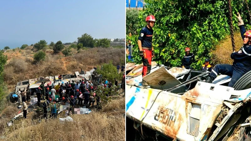 Cezayir’de yolcu otobüsü şarampole yuvarlandı: 25 kişi öldü 44 kişi yaralandı