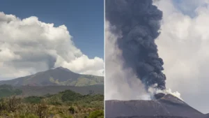 İtalya’da Etna Yanardağı yeniden kül püskürttü