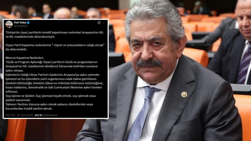 MHP’den dikkat çeken öneri: Parti kapatma nedenlerine ‘rüşvet ve yolsuzluk’ eklensin