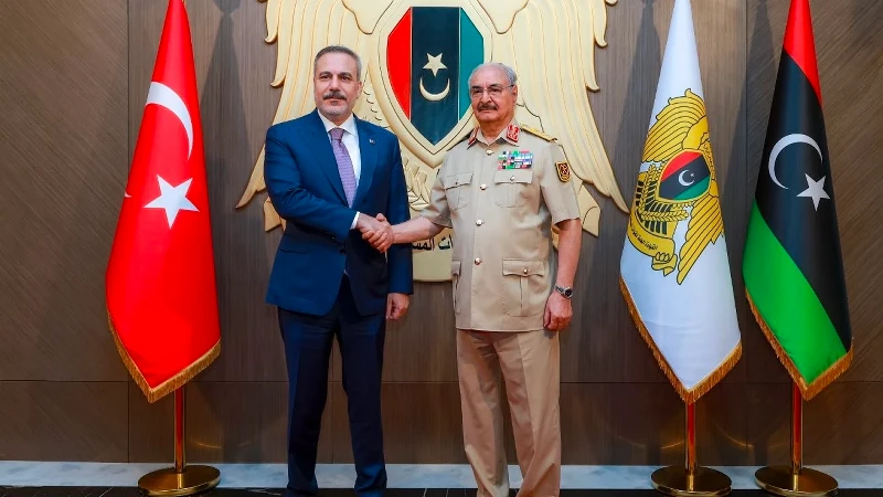 Bakan Fidan’dan Libya’da diplomasi trafiği: Silahlı güçlerin lideri Halife Hafter ile görüştü