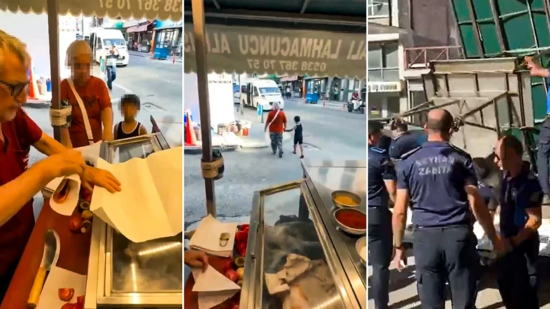 Çocuğu için lahmacun almak isteyen kadına ‘5’ten az satmam’ demişti: Seyyar satıcının tezgahı kaldırıldı