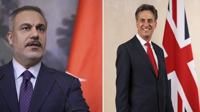 Dışişleri Bakanı Fidan’dan Birleşik Krallıklı mevkidaşı Miliband’dan Gazze görüşmesi