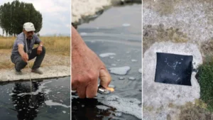 Erzurum’da şaşırtan görüntü: Su değil sanki alev püskürtüyor