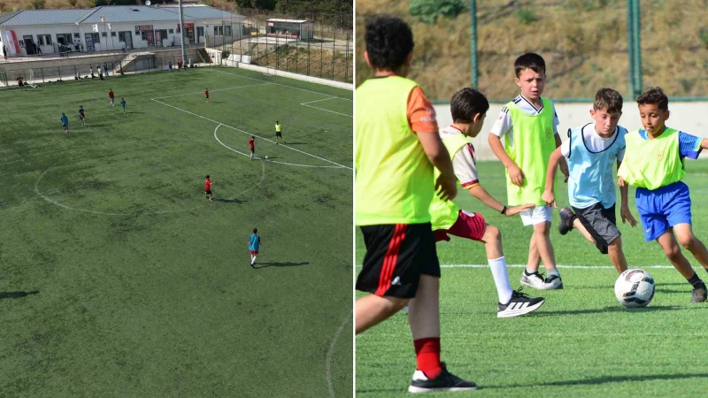 Kur’an kurslarında eğitim gören çocuklar futbol turnuvasında ter döktü
